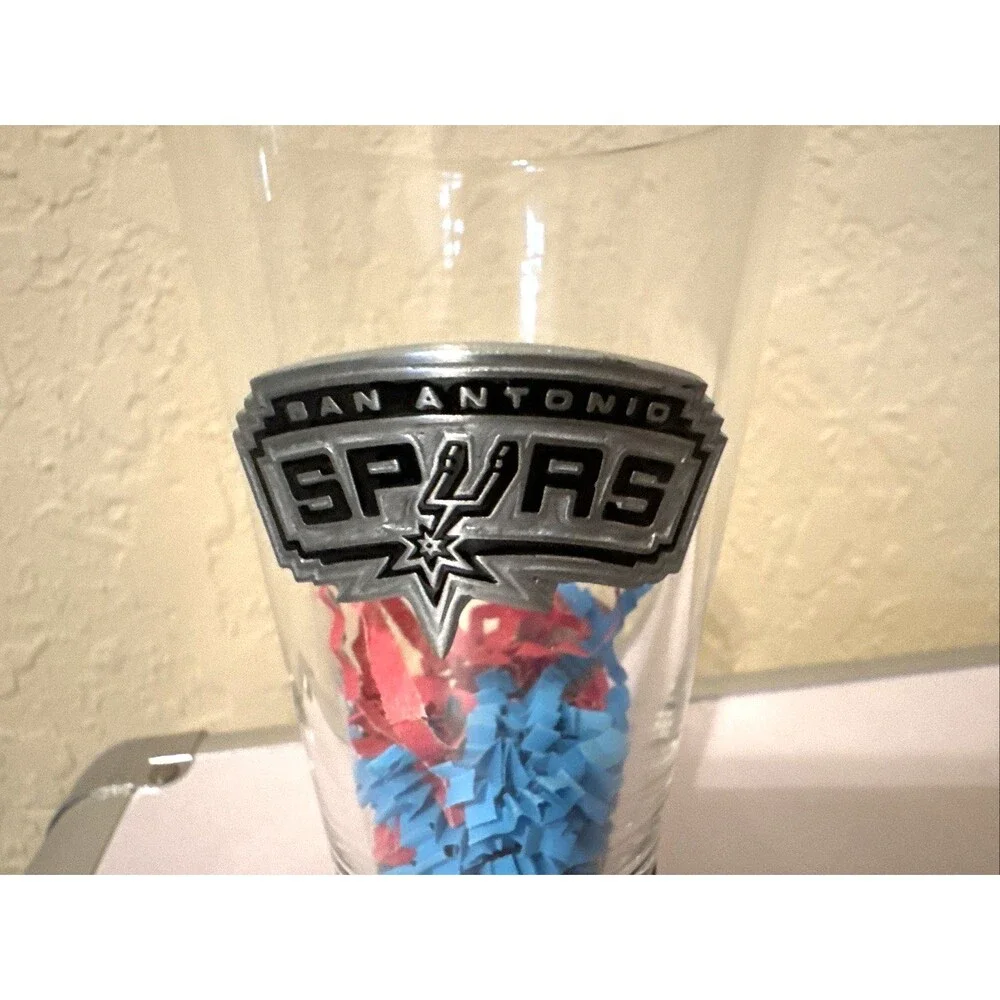 San Antonio Spurs NBA Team Logo Shot Glass NEW - great gift!